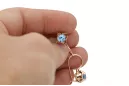 Vintage Des boucles d'oreilles Aigue-marine Or rose 14 carats vintage d'origine vec142r